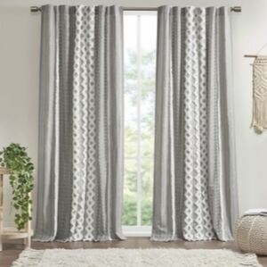INK+IVY 100% Window CurtainEdit ProductPanel with Lining in Gray  50" × 84"